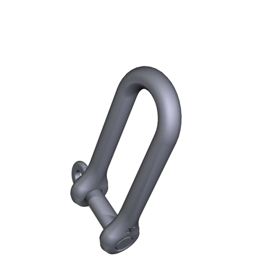 Titanium 5/16 inch 6Al-4V Forged Allied Titanium Long D Shackle with captive locking pin,  0.72 inch jaw width and a 2-1/4 inch jaw depth from the inside of the pin